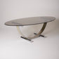 ROMÉO RÉGA METAL AND GLASS DINING TABLE