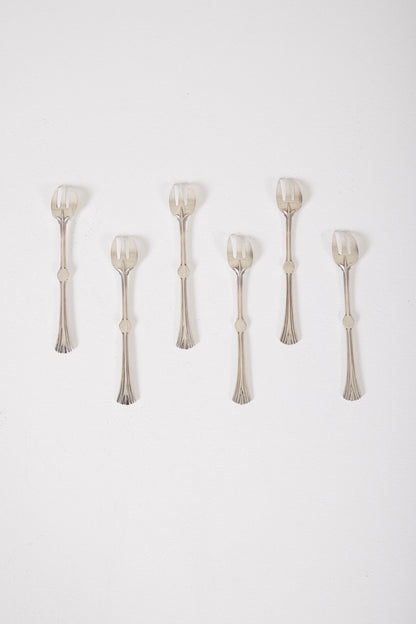 CHRISTOFLE OYSTER FORKS 6 PIECES