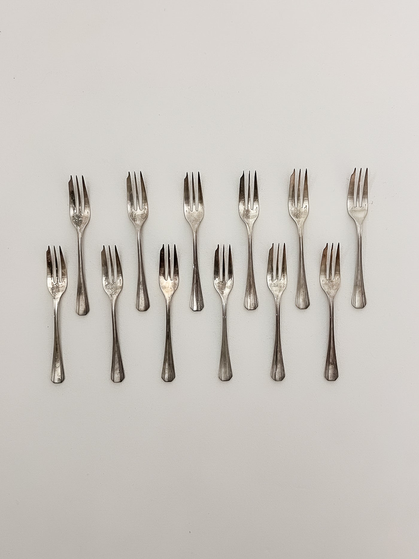 CHRISTOFLE OYSTER FORKS 12 PIECES