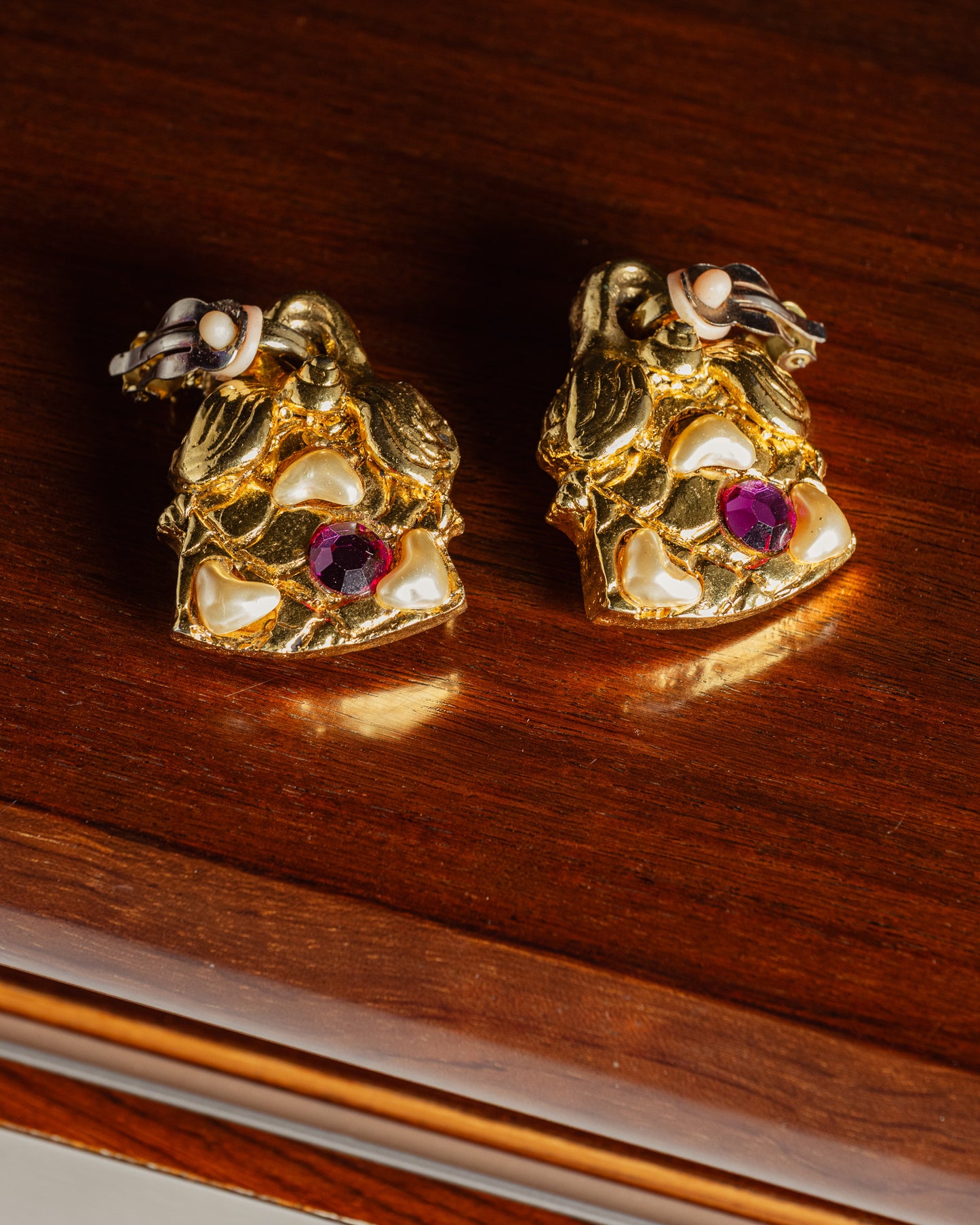 PAIR OF EARRINGS, JACKY DE G, 1980s