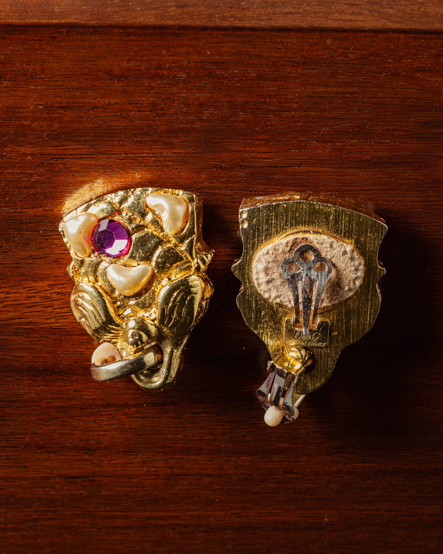 PAIR OF EARRINGS, JACKY DE G, 1980s