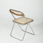 PLIA CANE AND METAL CHAIR, 1960s