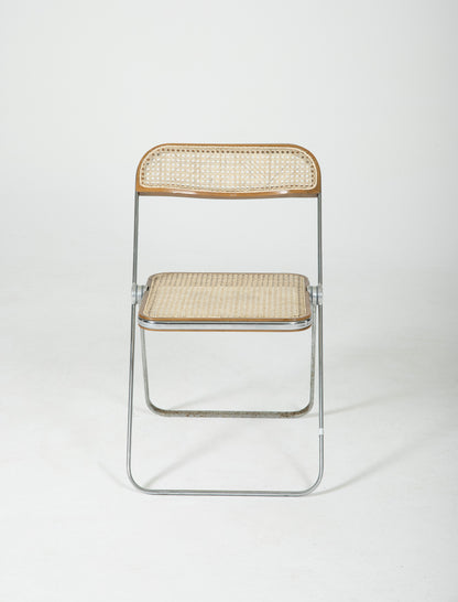 PLIA CANE AND METAL CHAIR, 1960s