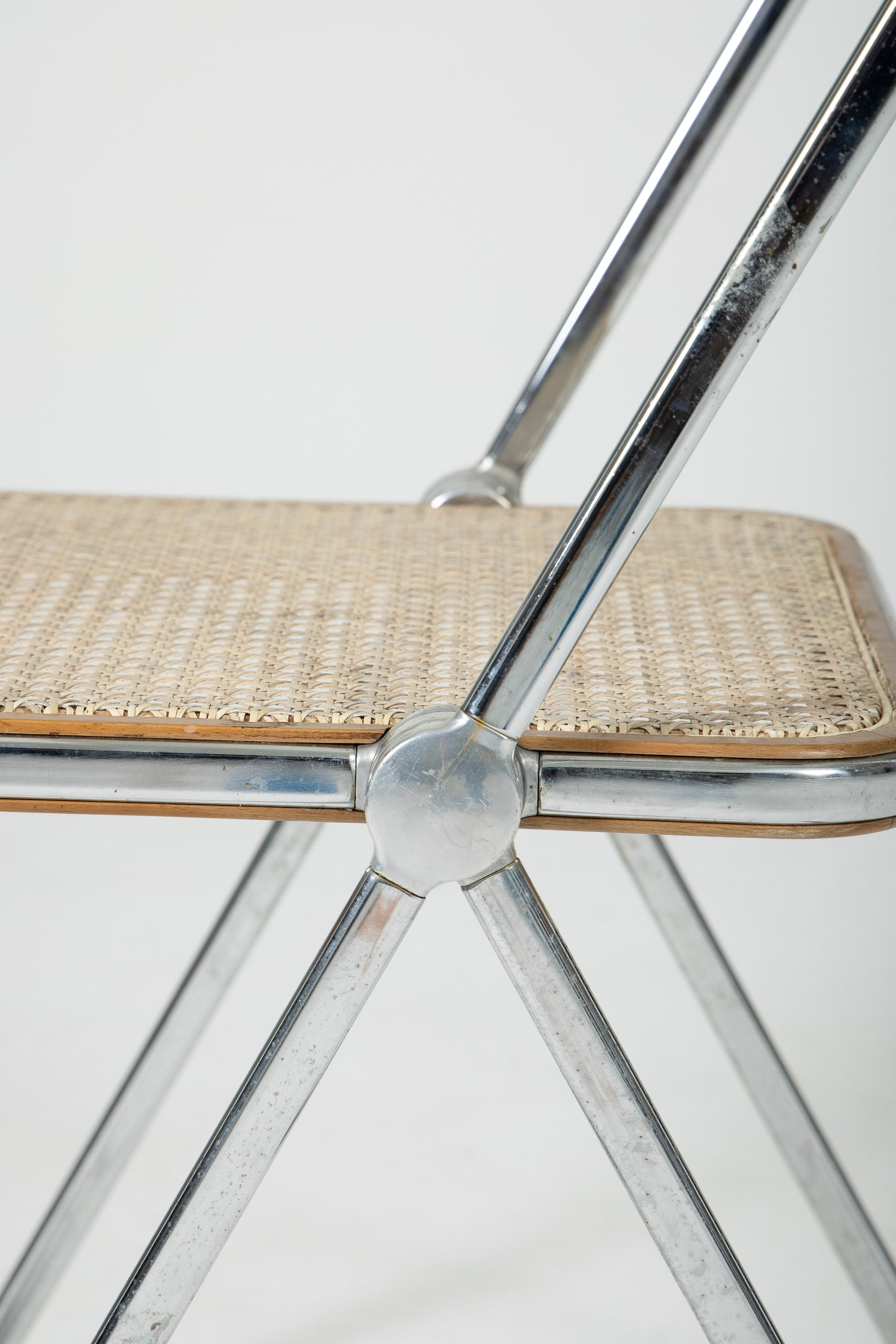 PLIA CANE AND METAL CHAIR, 1960s