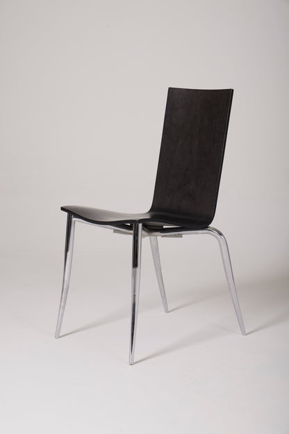 Set di 4 sedie nere "Olly Tango" Philippe Starck, anni '80