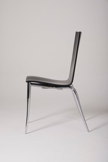 Set di 4 sedie nere "Olly Tango" Philippe Starck, anni '80