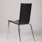 SET OF 4 BLACK CHAIRS "OLLY TANGO" PHILIPPE STARCK, 1980s