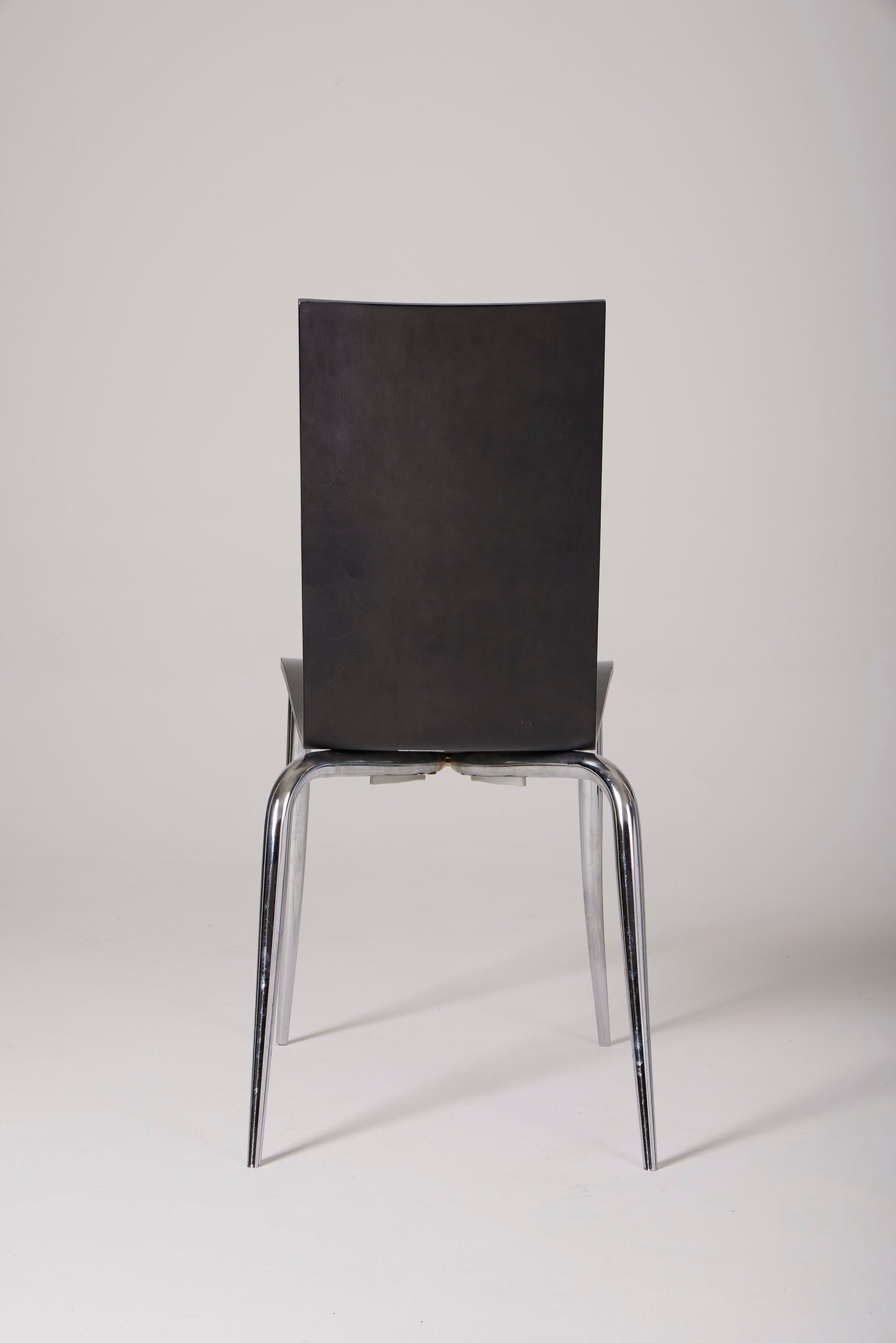 SET OF 4 BLACK CHAIRS "OLLY TANGO" PHILIPPE STARCK, 1980s