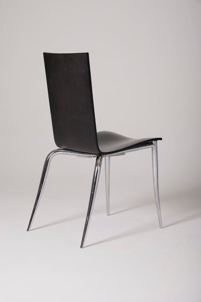 Set di 4 sedie nere "Olly Tango" Philippe Starck, anni '80