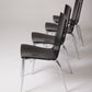 SET OF 4 BLACK CHAIRS "OLLY TANGO" PHILIPPE STARCK, 1980s