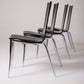 SET OF 4 BLACK CHAIRS "OLLY TANGO" PHILIPPE STARCK, 1980s