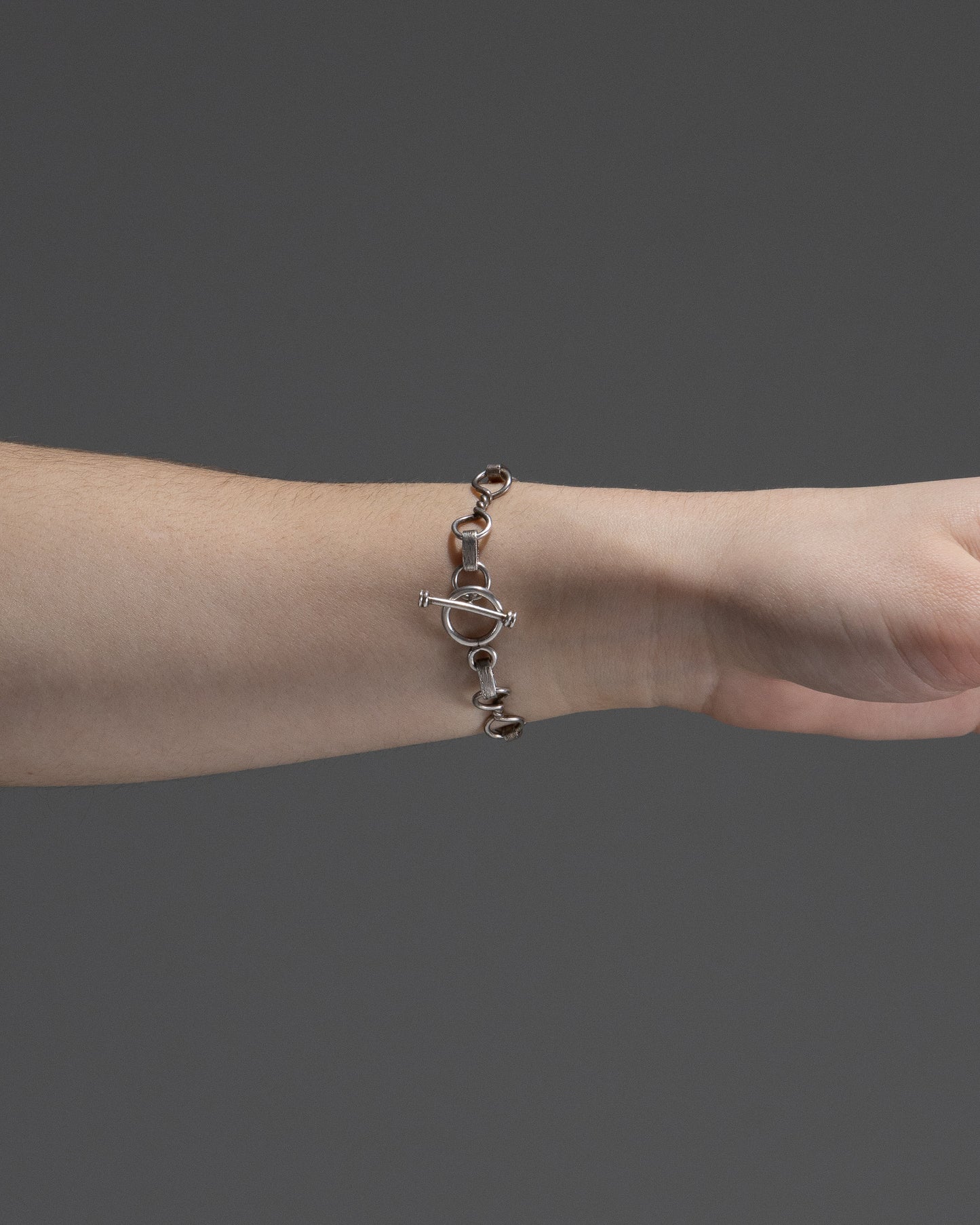 BRACELET MAILLONS EN ARGENT MASSIF