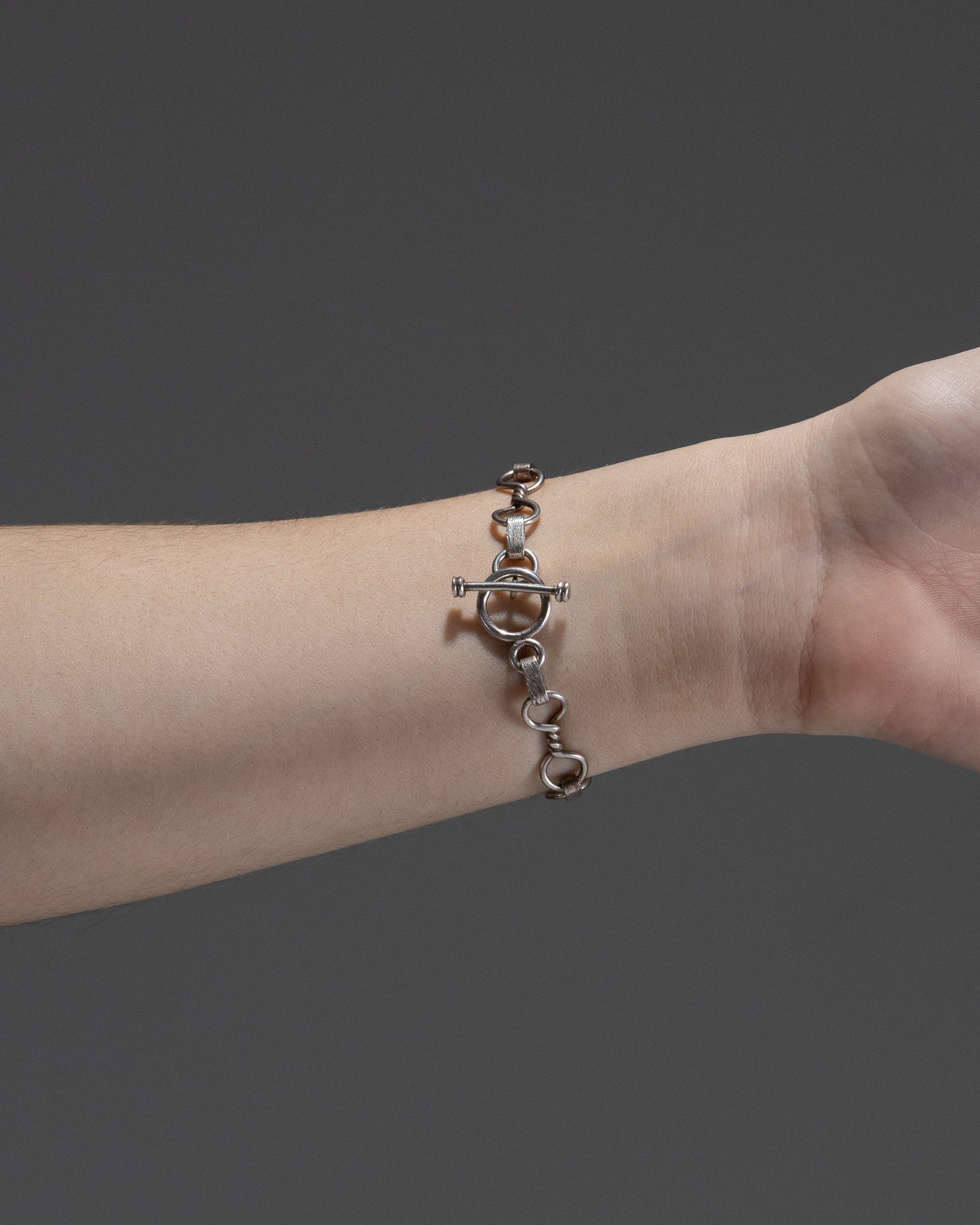 BRACELET MAILLONS EN ARGENT MASSIF