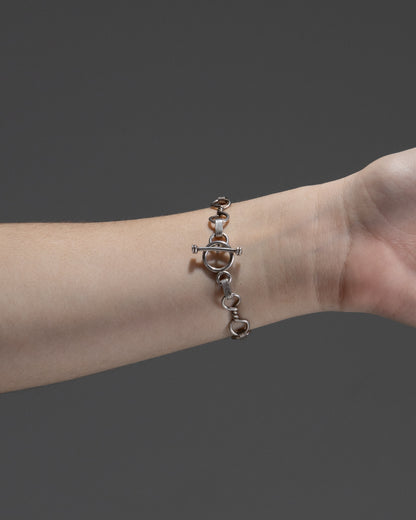 BRACELET MAILLONS EN ARGENT MASSIF