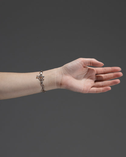 BRACELET MAILLONS EN ARGENT MASSIF