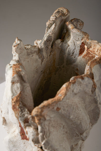 VASE OR ABSTRACT SCULPTURE IN STONEWARE BY HERVÉ ROUSSEAU