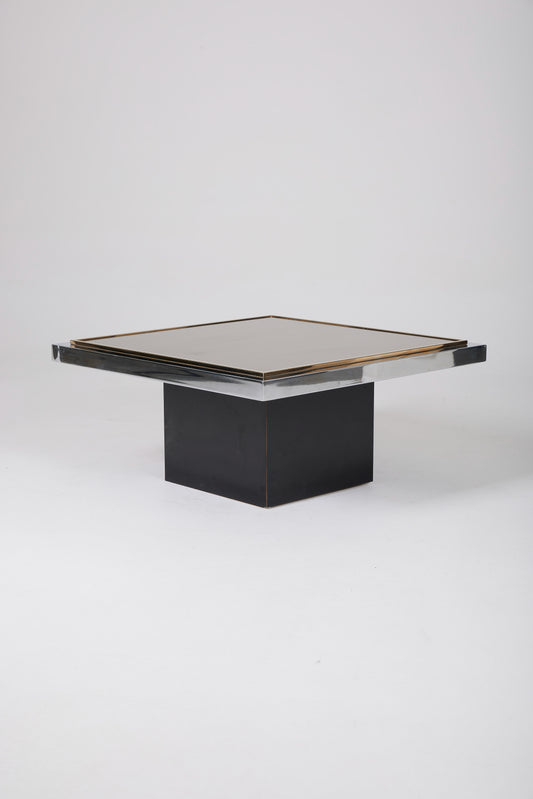 Table basse en métal chromé