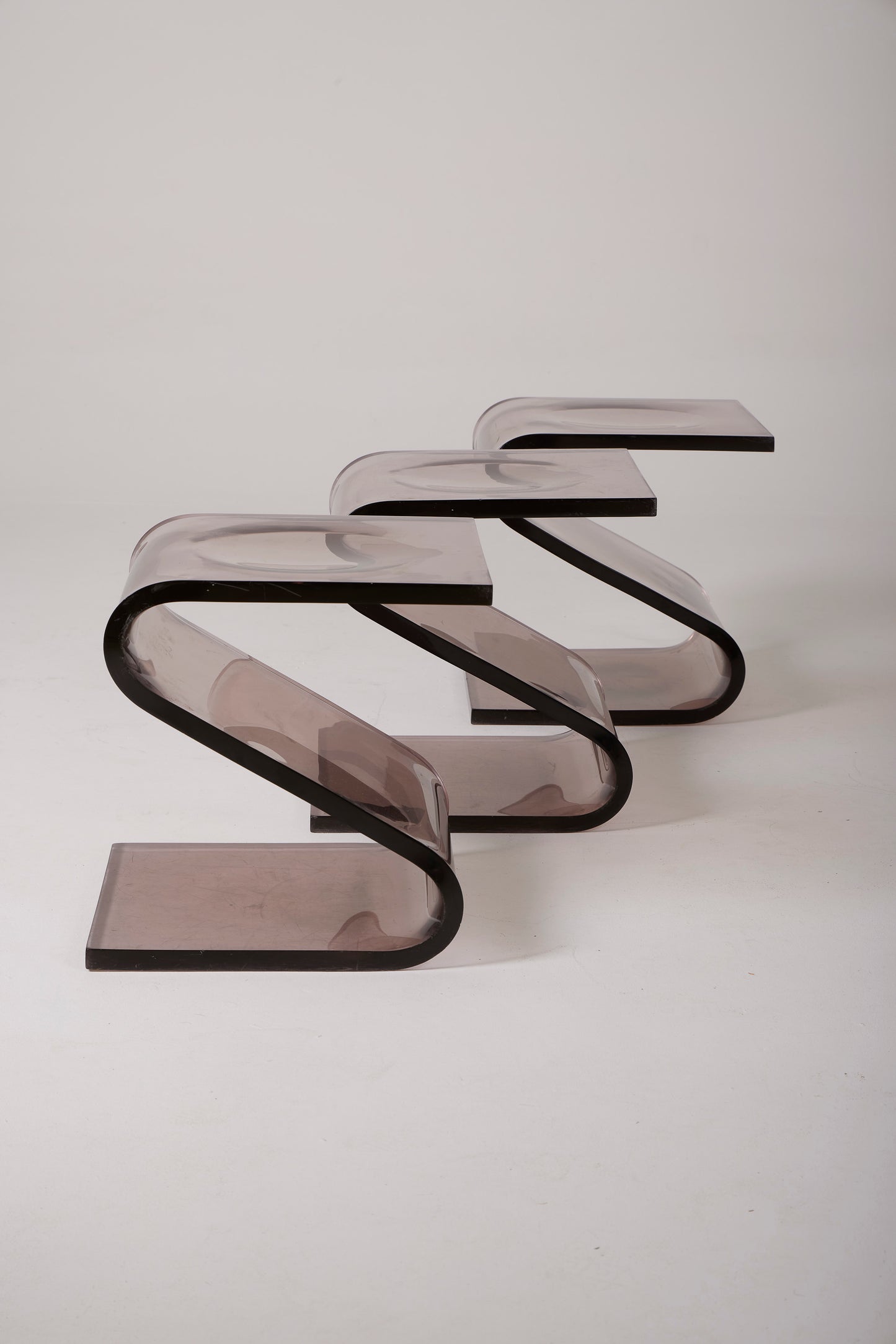 FRANÇOIS ARNAL PLEXIGLAS STOOL, 1970s