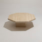 OCTAGONAL TRAVERTINE COFFEE TABLE 