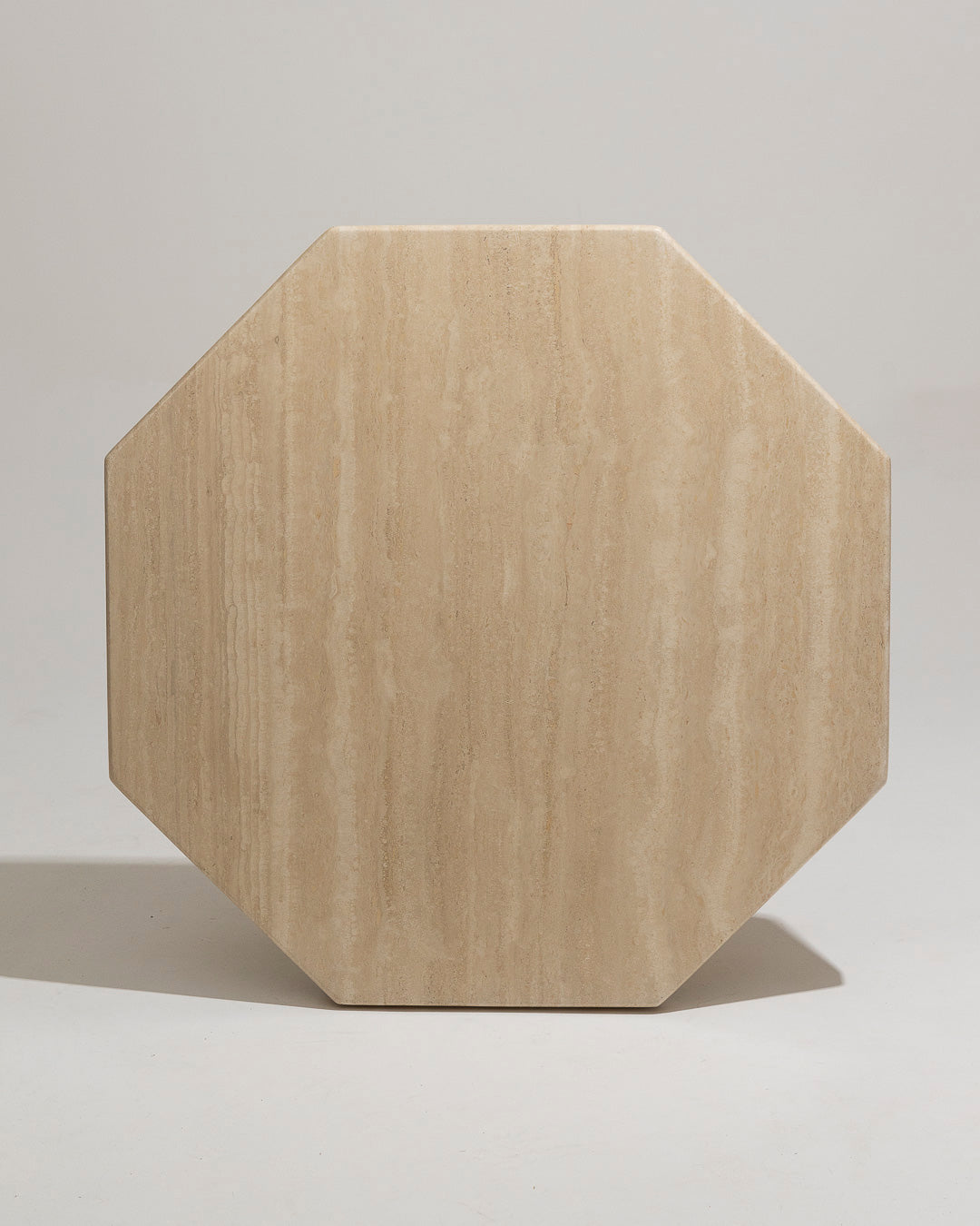 OCTAGONAL TRAVERTINE COFFEE TABLE 