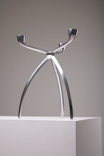 Aluminum candle holder, 1970s