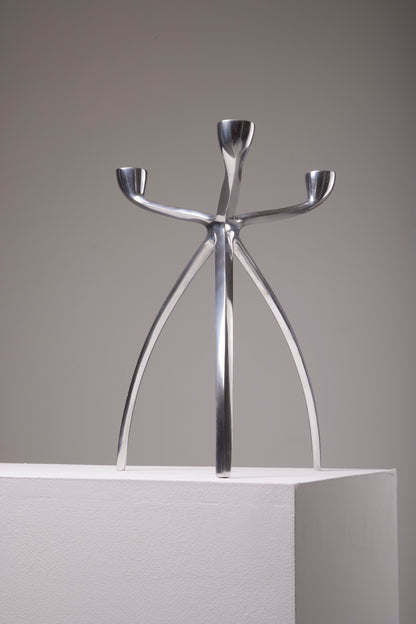 Aluminum candle holder, 1970s