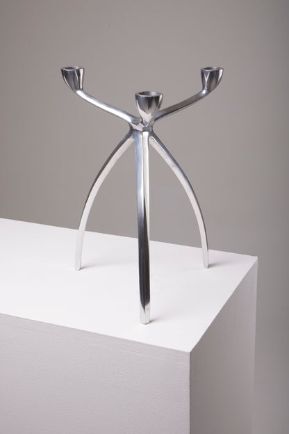 Aluminum candle holder, 1970s