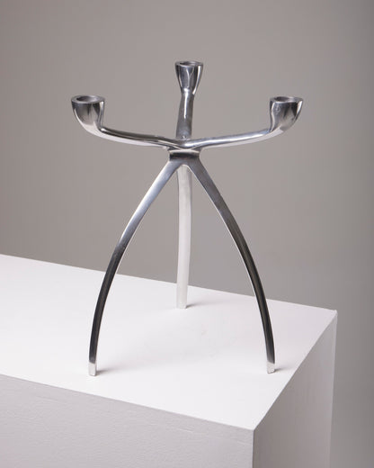 Aluminum candle holder, 1970s