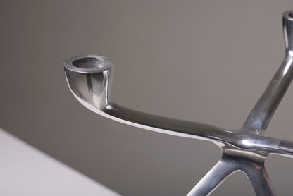 Aluminum candle holder, 1970s