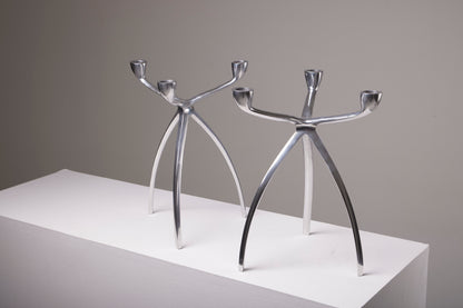 Aluminum candle holder, 1970s