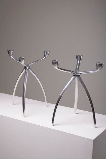 Aluminum candle holder, 1970s