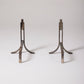 PAIR OF WROUGHT IRON ANDirons 