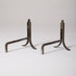 PAIR OF WROUGHT IRON ANDirons 