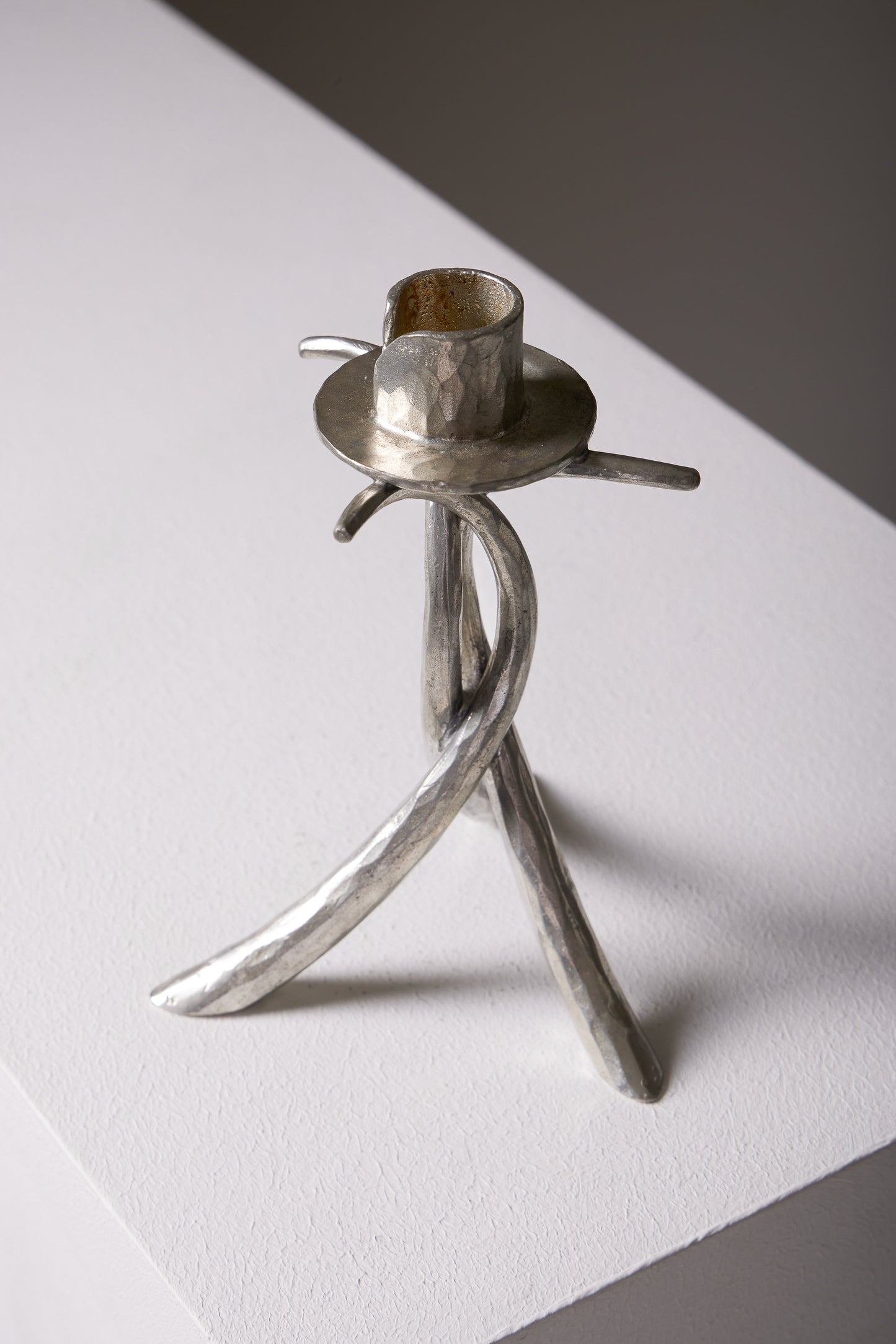 MODERNIST TIN CANDLE HOLDER JEAN GOARDÈRE