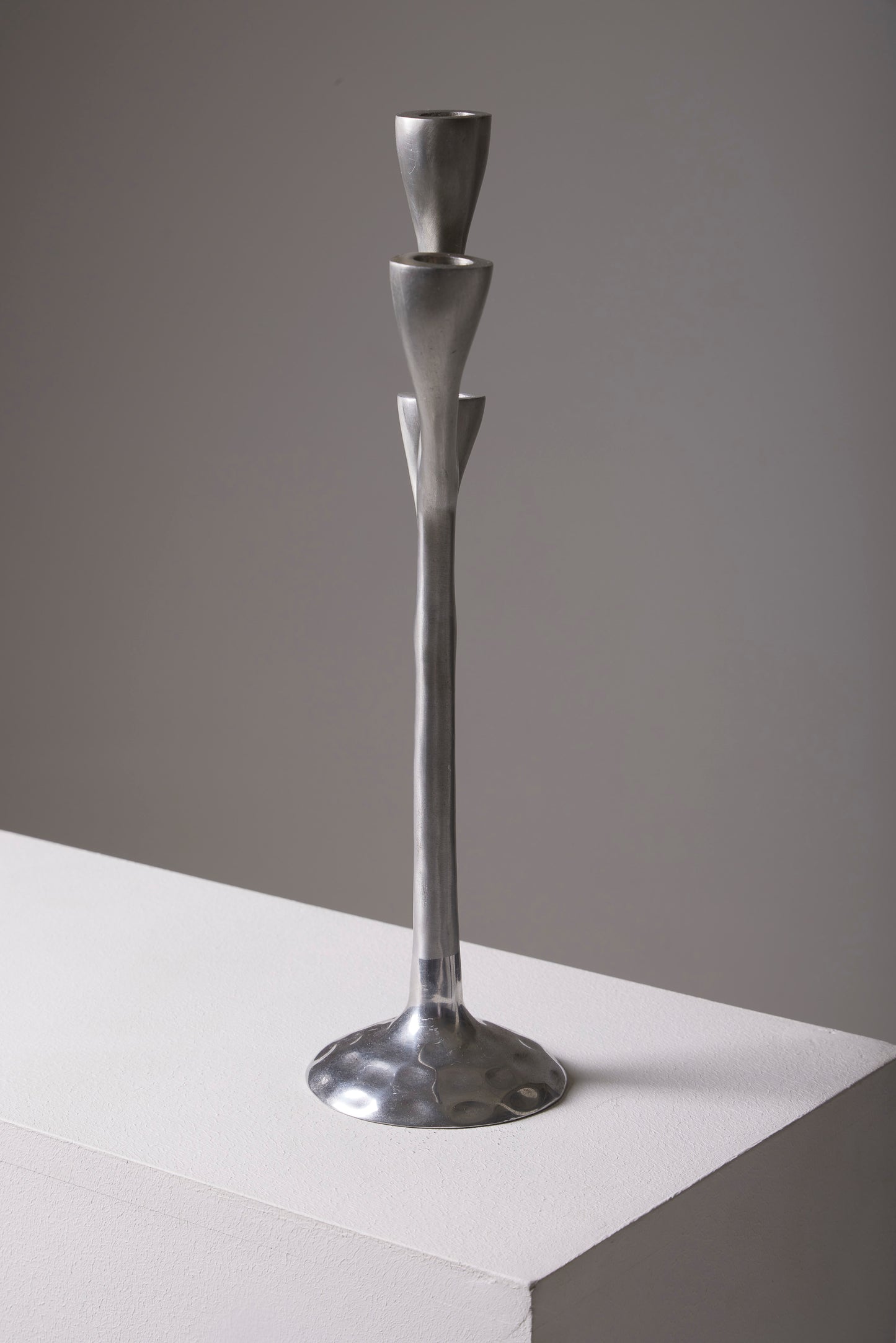 THREE-BRANCH ALUMINUM CANDLESTICK