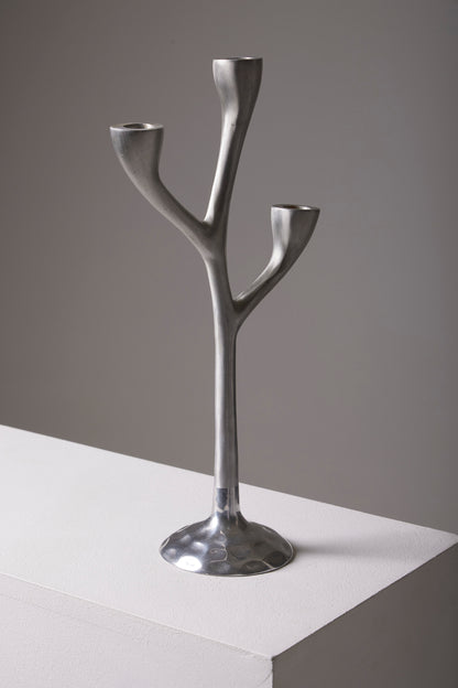 THREE-BRANCH ALUMINUM CANDLESTICK