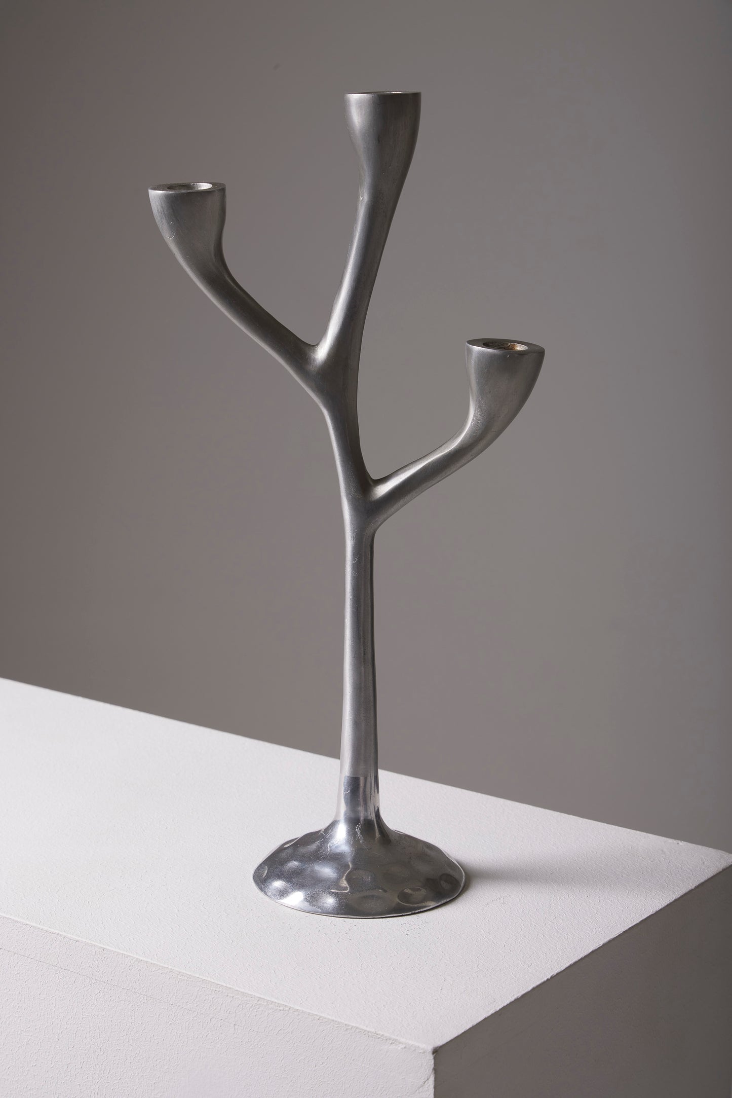 THREE-BRANCH ALUMINUM CANDLESTICK