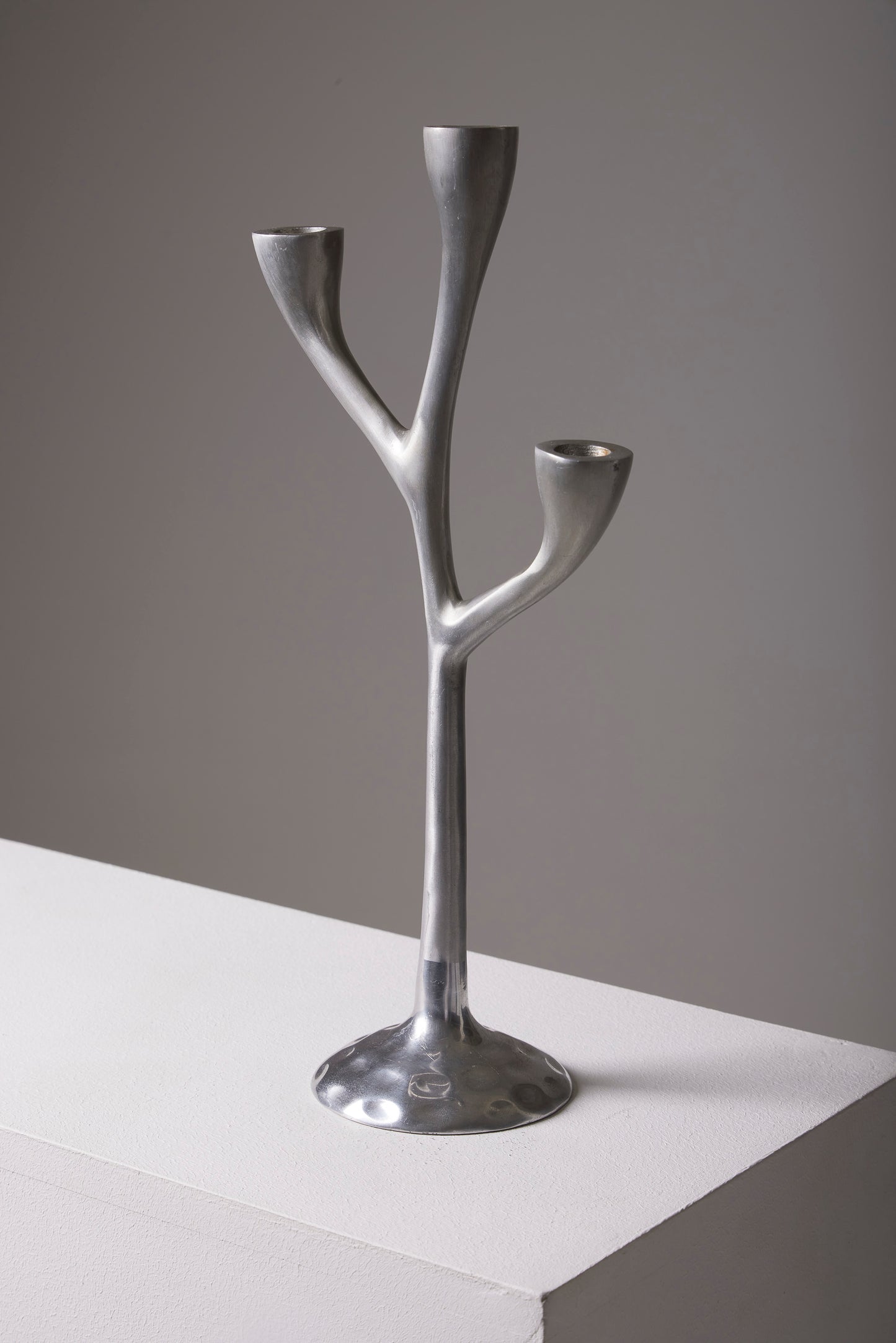 THREE-BRANCH ALUMINUM CANDLESTICK