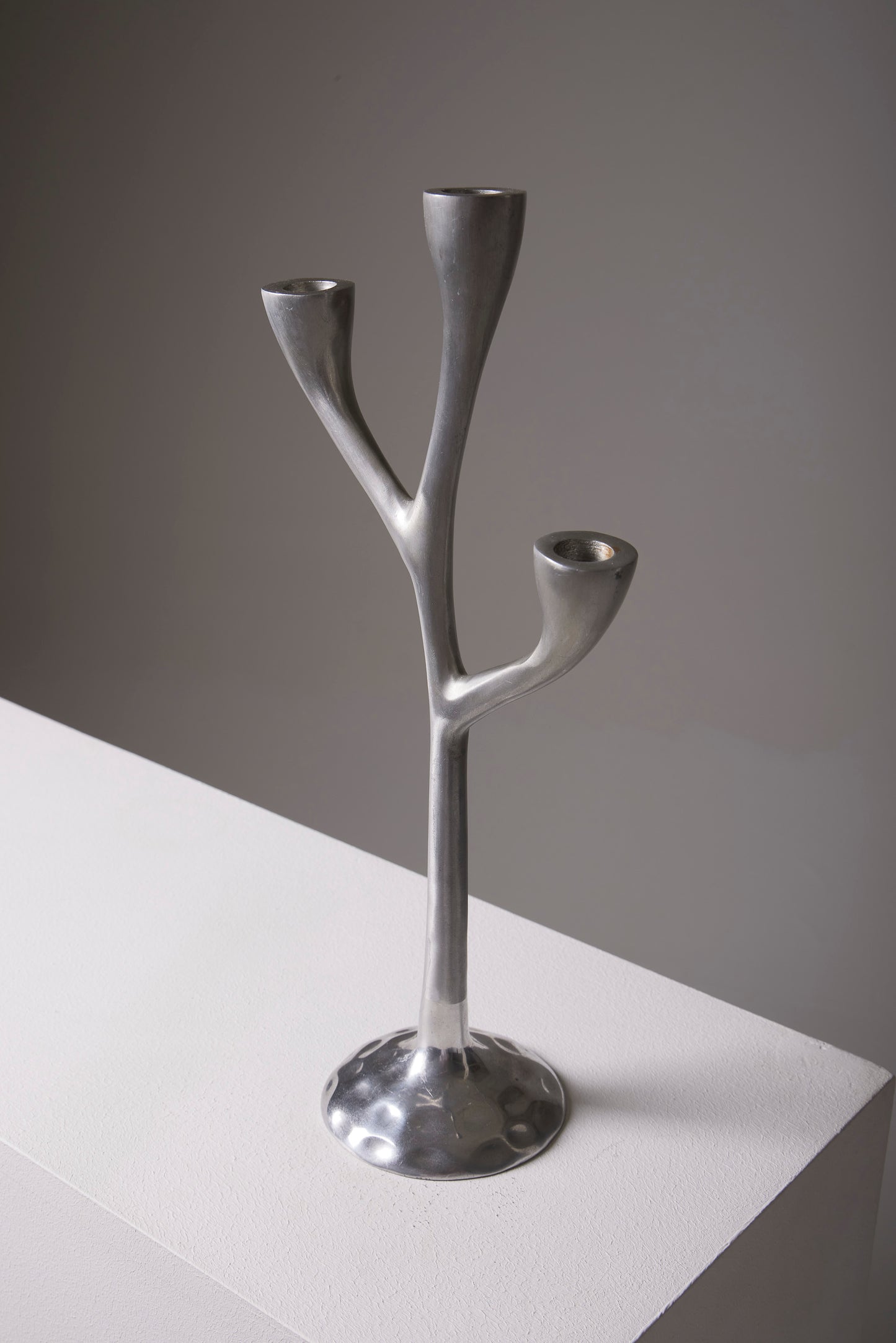 THREE-BRANCH ALUMINUM CANDLESTICK