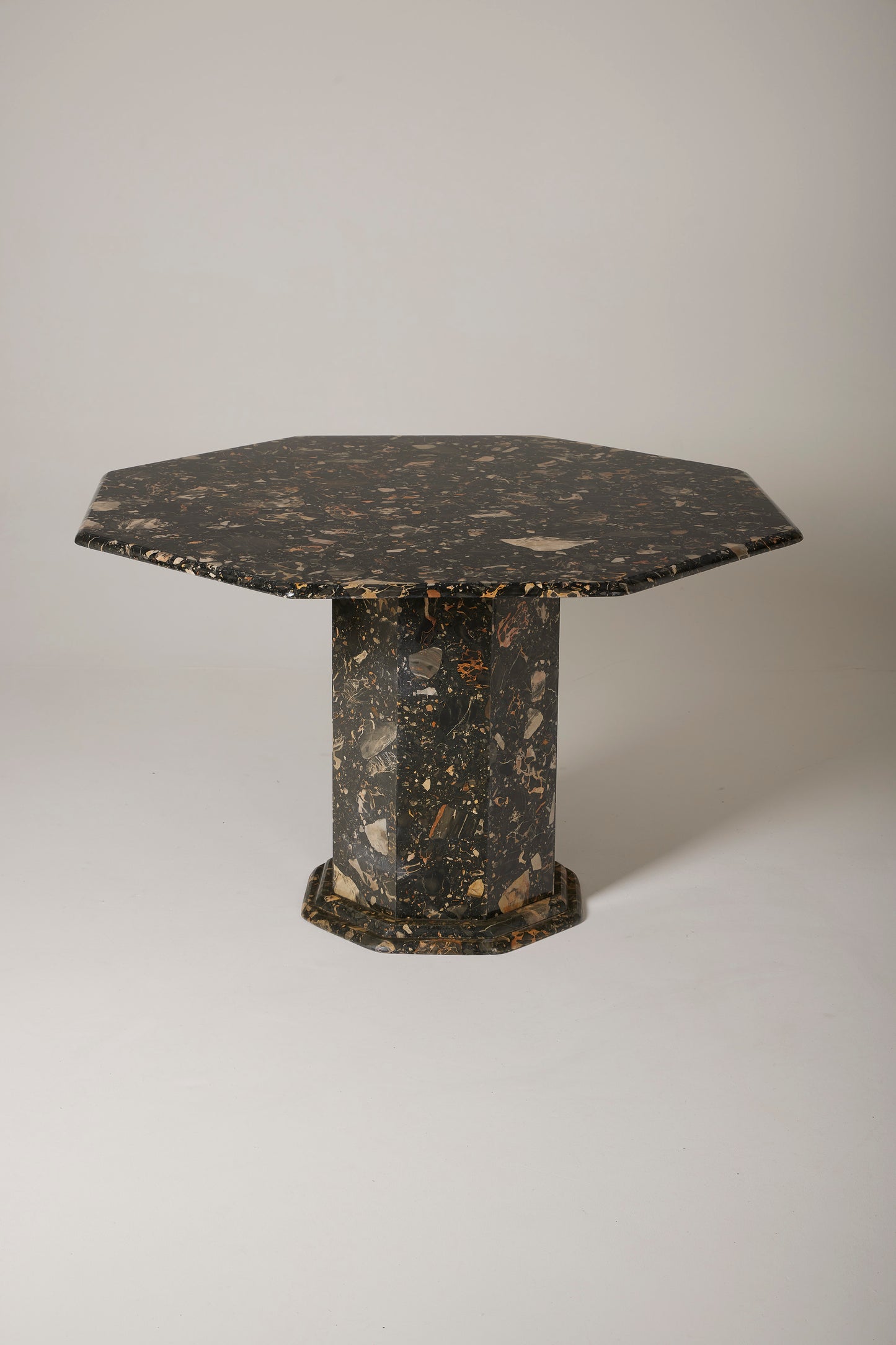 BLACK MARBLE DINING TABLE, 1970s