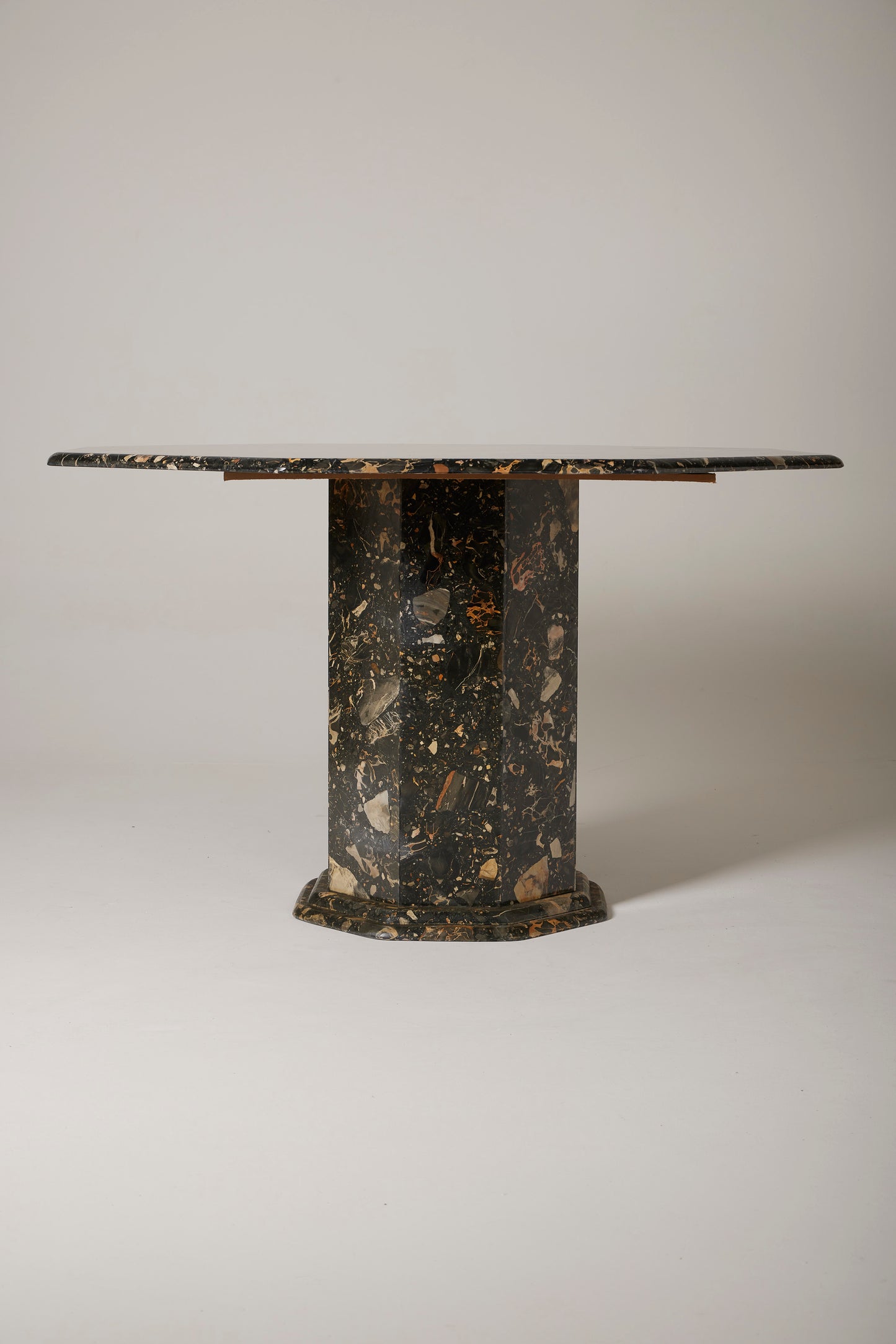 BLACK MARBLE DINING TABLE, 1970s