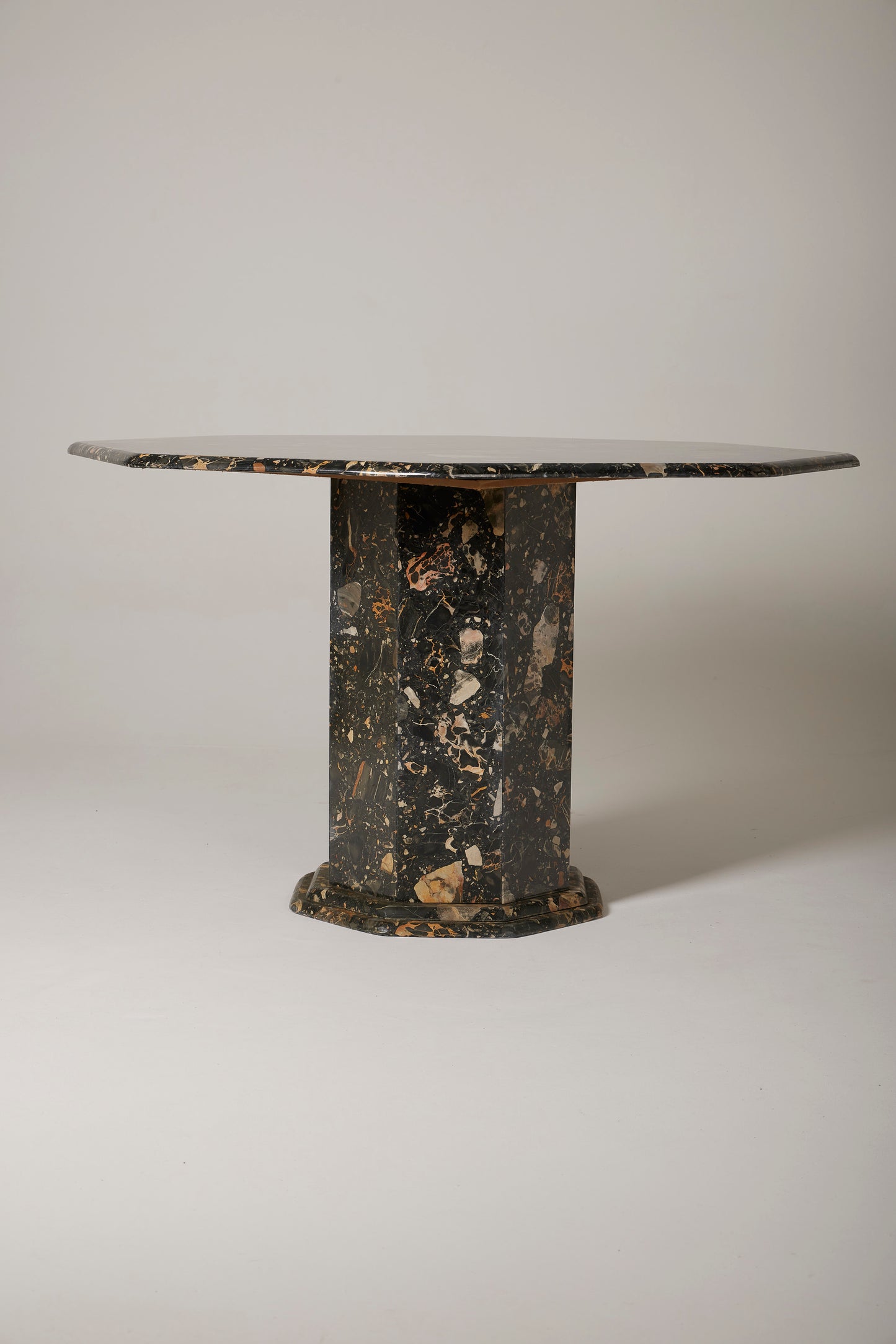 BLACK MARBLE DINING TABLE, 1970s