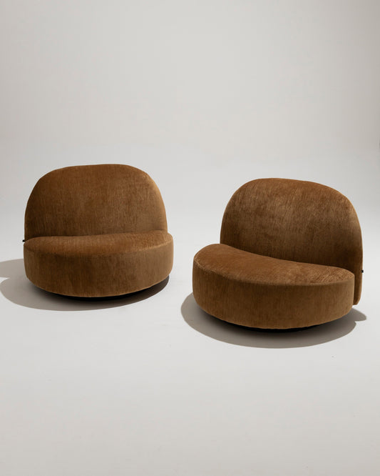 PAIRE DE FAUTEUILS ELYSÉE, LIGNE ROSET, PIERRE PAULIN, 1970s