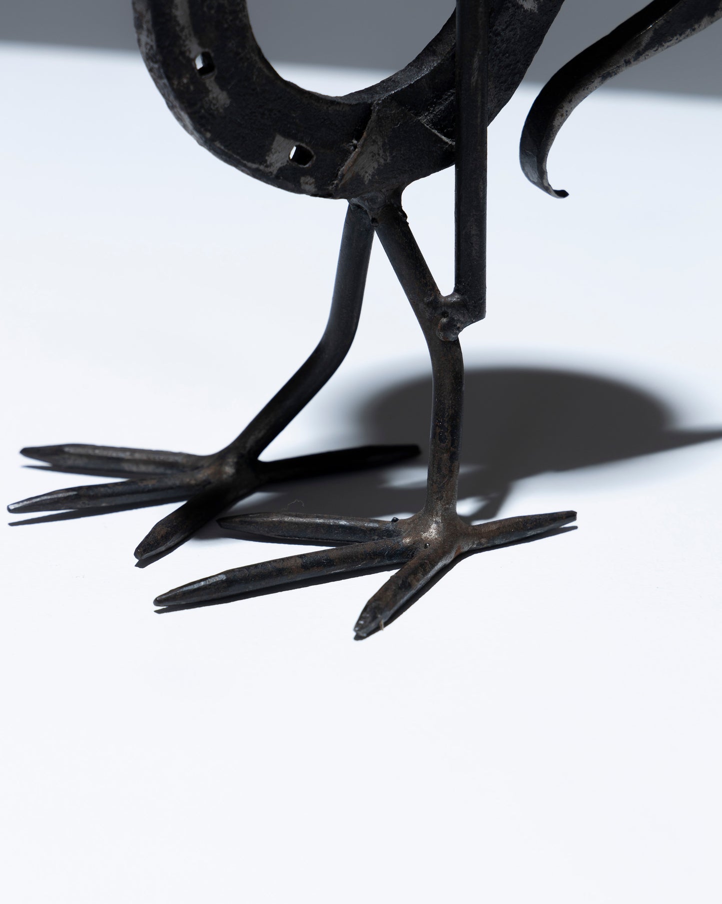 WROUGHT IRON ROOSTER CANDLE HOLDER, 1960s