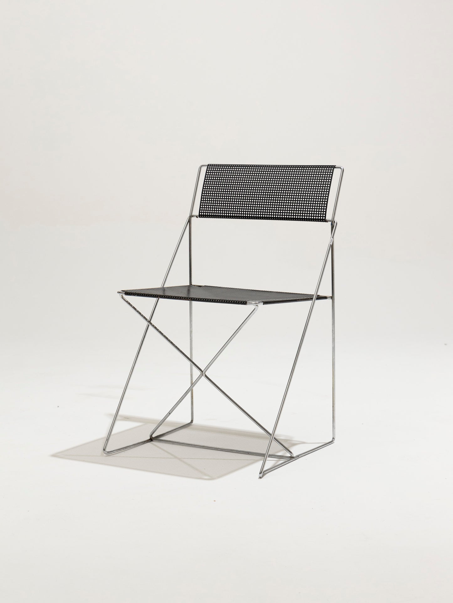 “X-LINES” METAL CHAIR, NIELS JORGEN HAUGESEN, 1970s 