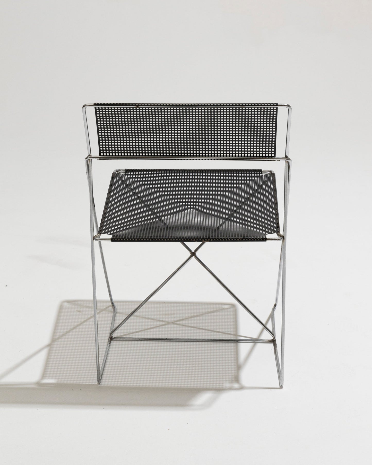 “X-LINES” METAL CHAIR, NIELS JORGEN HAUGESEN, 1970s 