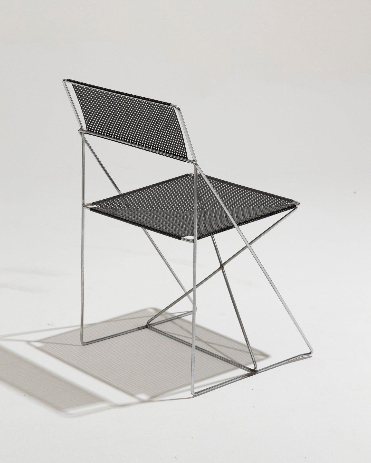 “X-LINES” METAL CHAIR, NIELS JORGEN HAUGESEN, 1970s 