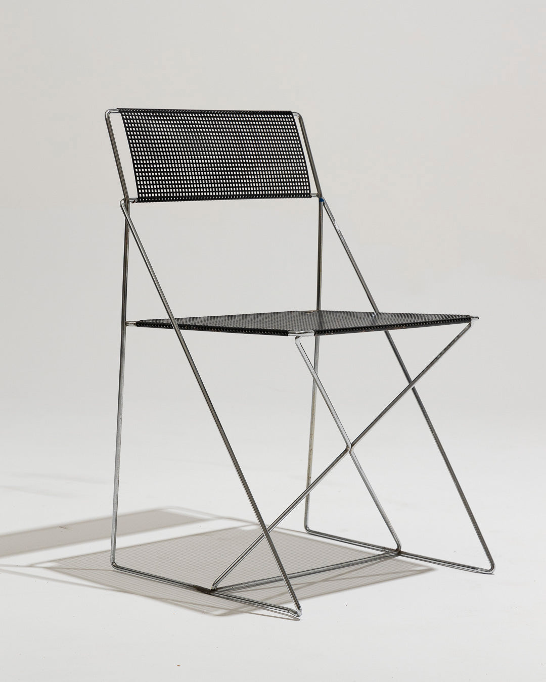 PAIR OF "X-LINES" METAL CHAIRS, NIELS JORGEN HAUGESEN, 1970s 