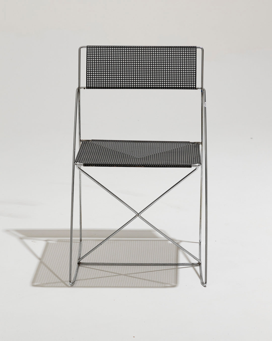 PAIR OF "X-LINES" METAL CHAIRS, NIELS JORGEN HAUGESEN, 1970s 