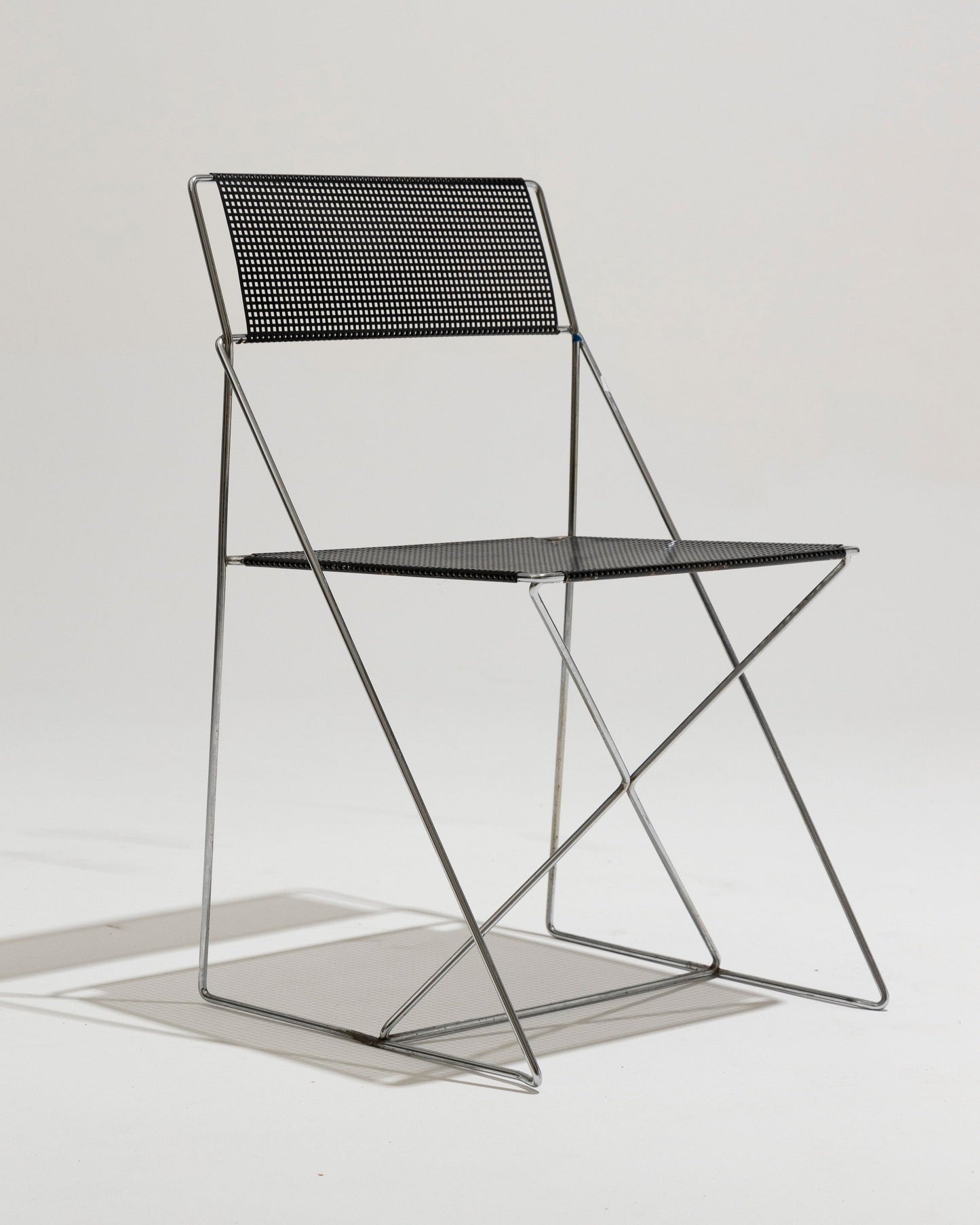 “X-LINES” METAL CHAIR, NIELS JORGEN HAUGESEN, 1970s 